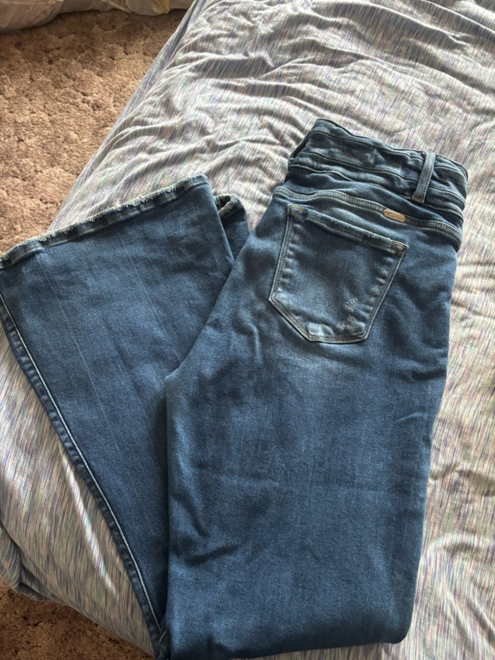 Kancan Signature Kurvy Ultra High Rise Super Flare Jeans - Medium Blue